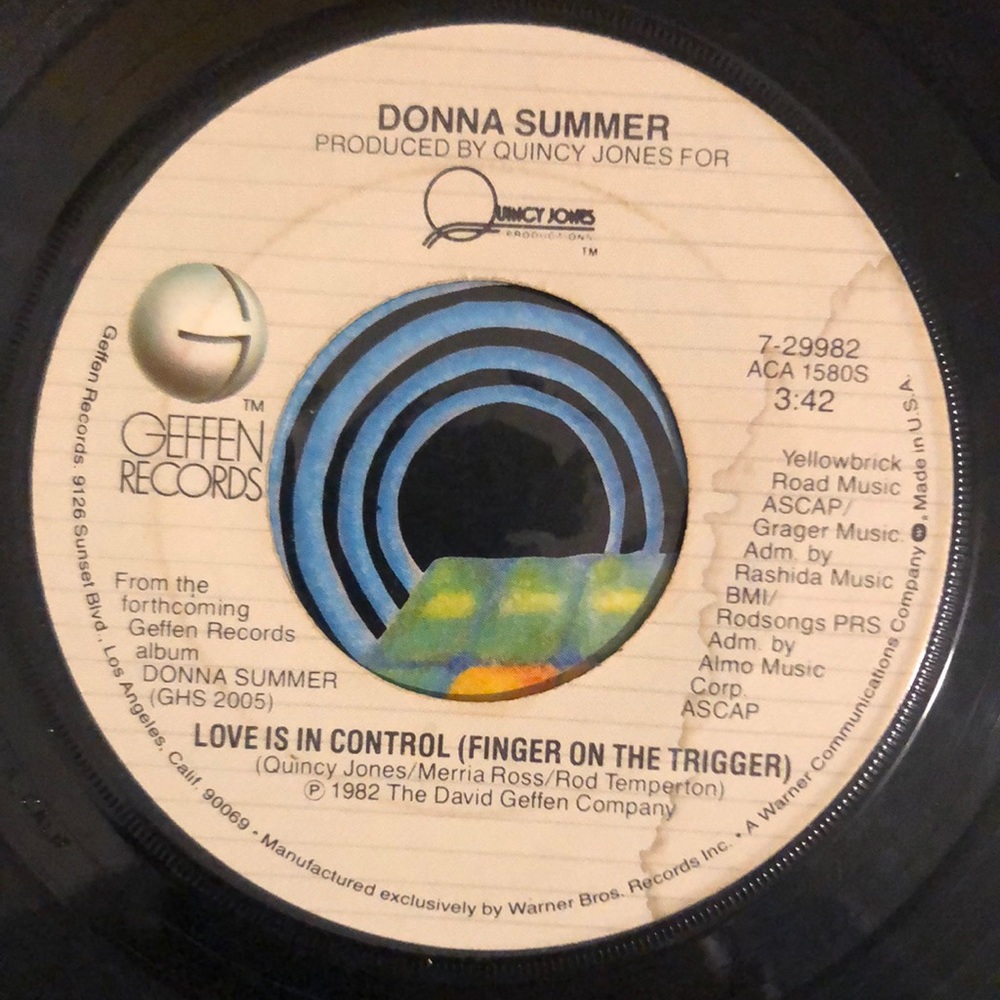Donna Summer Sometimes Like Butterflies Vinyl 45 Record '82